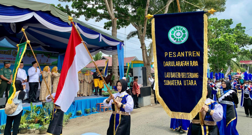 Drumband Gita Arafah Turut Meriahkan Pawai Ta'aruf MTQ ke 58 Deli Serdang