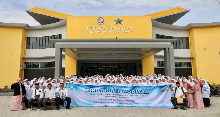 SMP Galih Agung gelar kegiatan Rihlah Iqthishadiyah ke Museum dan Masjid Sultan Thaf Daerah Deli Serdang