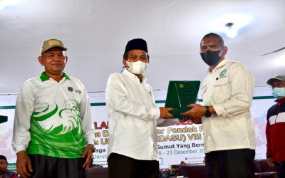Penutupan Pekan Olahraga dan Seni Antar Pondok Pesantren Daerah Sumatera Utara (POSPEDASU) Tahun 2021
